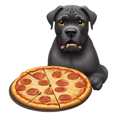 Cane corso eating pizza sticker