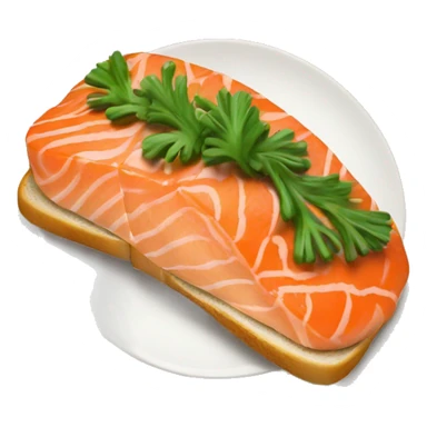 a salmon toast that eat a salmon toast sticker