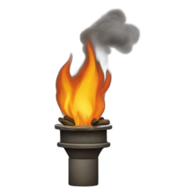 Cheminée en feu sticker