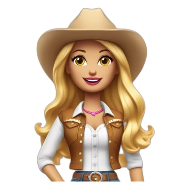 cowgirl-barbie sticker