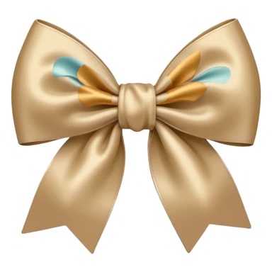Beige bow sticker
