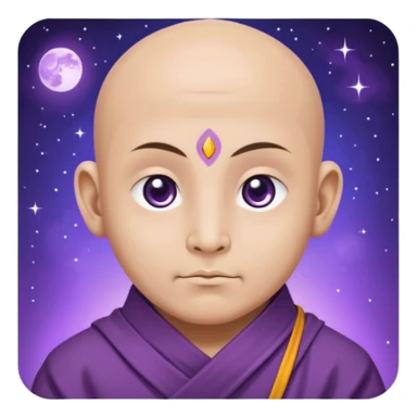  Purple Cosmic/space monk with white eyes sticker