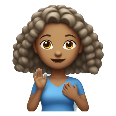 yoga girl in blue clothes  sticker