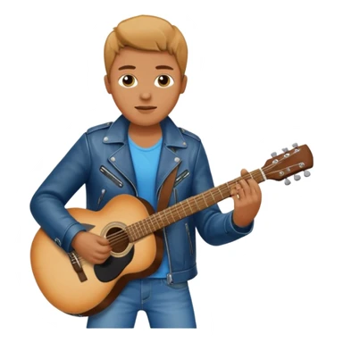 guitar rock player  sticker