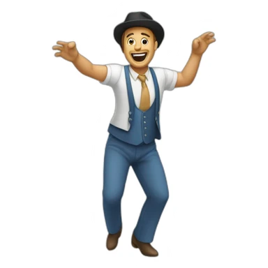 un homme dansant la macarena sticker