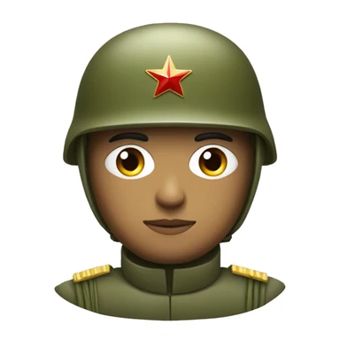 ussr soldier serious with military helmet sticker