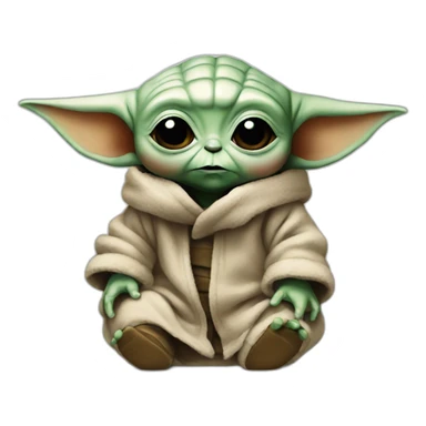 Baby-yoda-smoke sticker