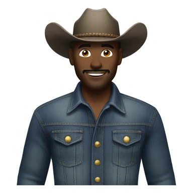 Canadian denim cowboy default sticker