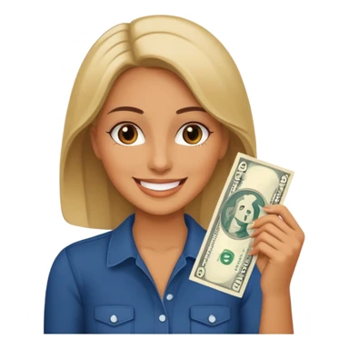 Woman On A dolar sticker