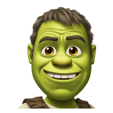 Sassy Shrek scrolling on iPhone  sticker