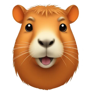 capybara with orange sticker