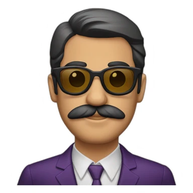 Hombre maduro con barba y lentes sticker