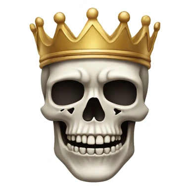 Skull with a crown  sticker