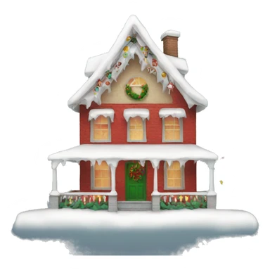 Christmas house sticker