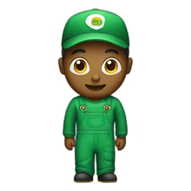 green overalls sticker
