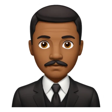 Keith Sweat black hair and mustache sticker