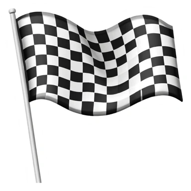 finish line with checkered flag sticker