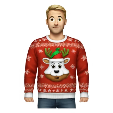 Ugly Xmas jumper sticker