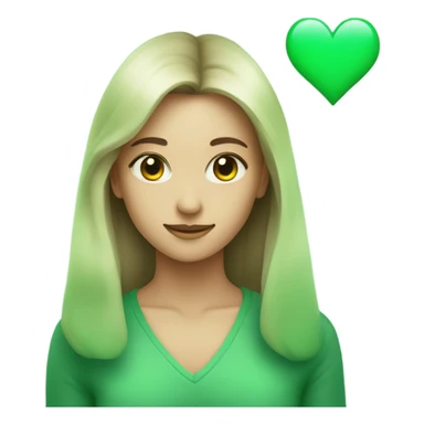 Ombré green heart sticker