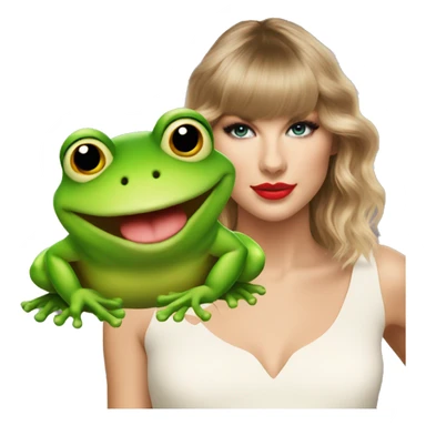 Taylor swift with a frog sticker
