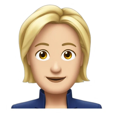 Macron embrasse marine le pen sticker