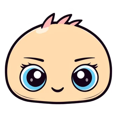 cartoon eye with long eyelashes sticker