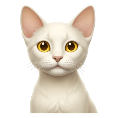 Cream colored cat with yellow eyes sticker
