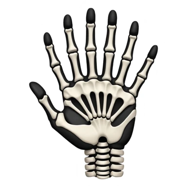 Make a Playboi Carti yvl skeleton hand emoji sticker
