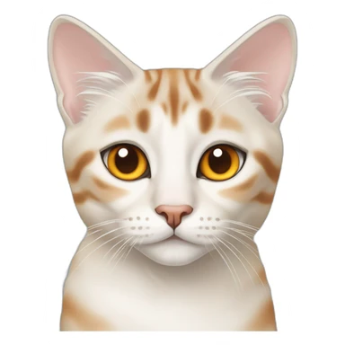 three cats one grey lynx point siamese cat with blue eyes ,one orange and white tabby cat with yellow eyes ,one orange cat with orange eyes sticker