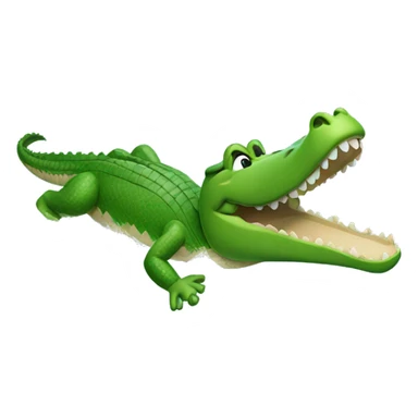 Alligator swimming backstroke sticker
