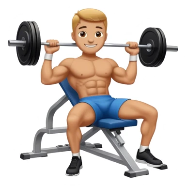 smiling incline bench press sticker