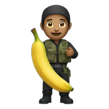 terrorist holding a banana sticker