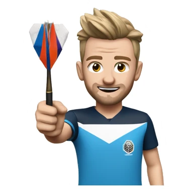 celebration of James Maddison shooting darts sticker