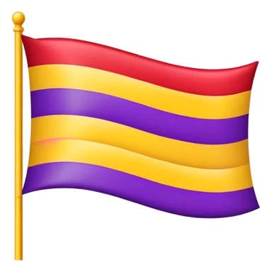 flag with three horizontal stripes - red, yellow, and purple sticker