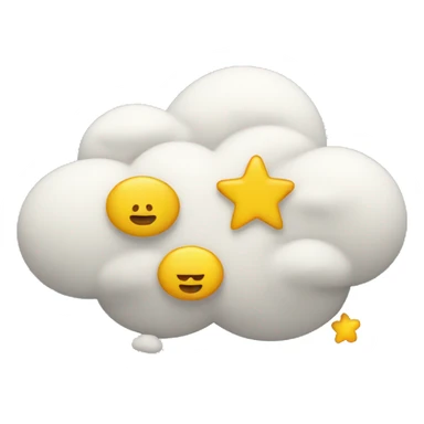 Nubes con caritas  sticker