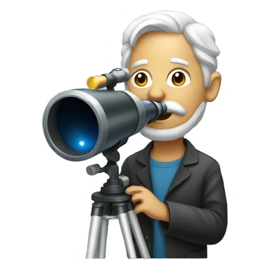 Astronomer with telescope sticker