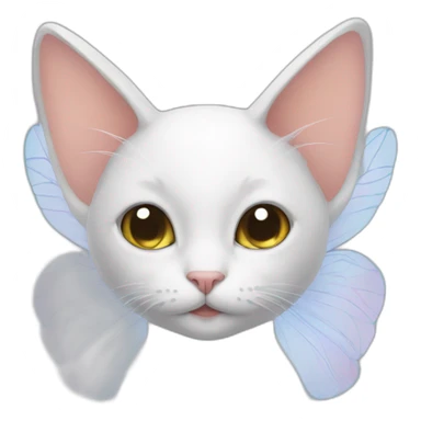 cat with fairy wings sticker