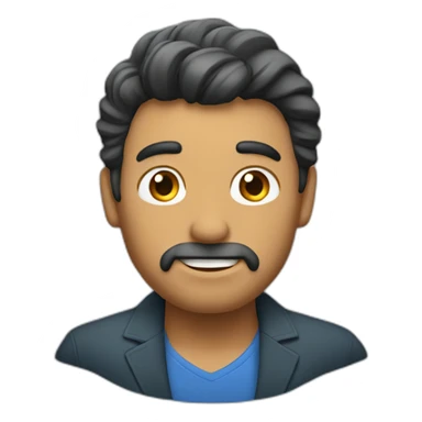 Hombre mayor con poco pelo sticker