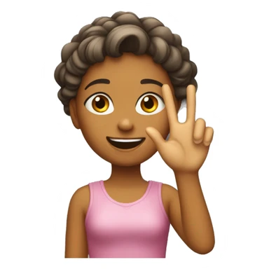 Girl flipping her hand with a sparkle by her hand, like an enthusiastic "whatever!" sticker