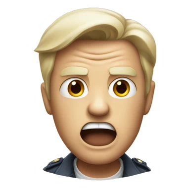 Angry detective shouting sticker