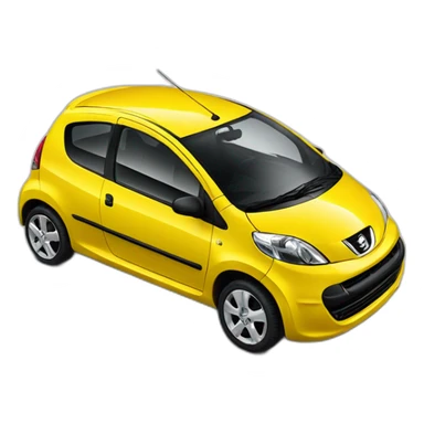 Peugeot 107 yellow  sticker