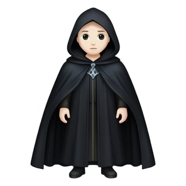 A black cloak for a mysterious and dark figure sticker