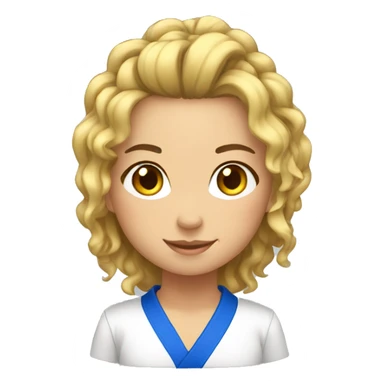 fille aux cheveux boucles Judo sticker