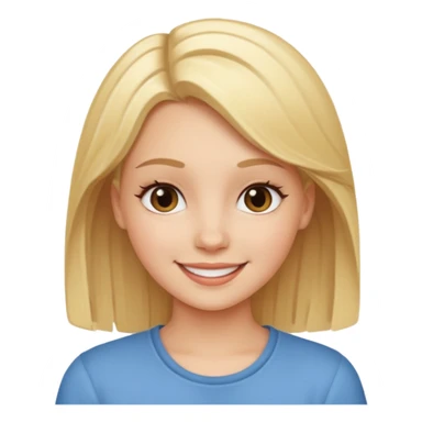 young white girl sticker