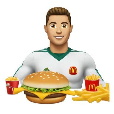 Ronaldo qui mange mcdonald's  sticker