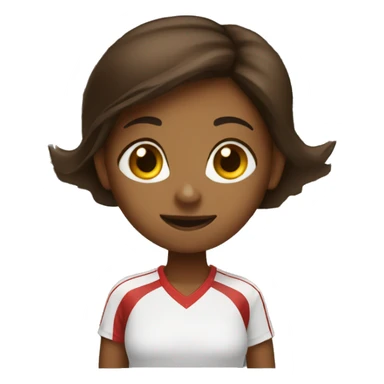 Soccer goal brown girl coach sticker