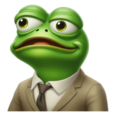 pepe the frog surprised sticker
