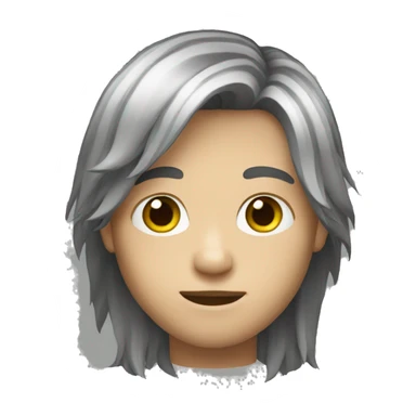 Boy long hair sticker