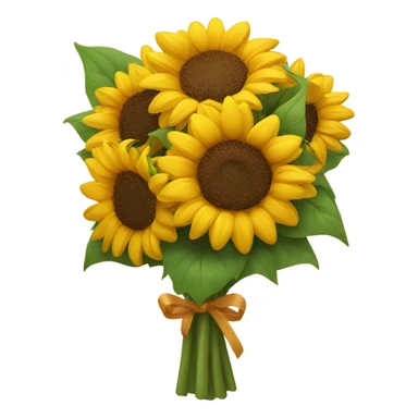 sunflower bouquet sticker