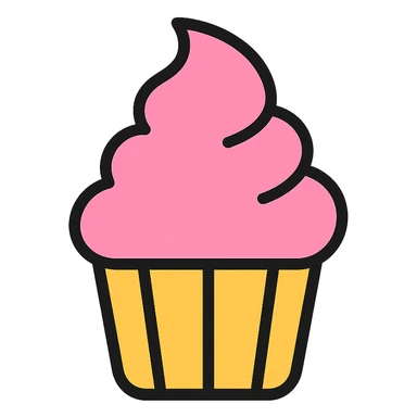 cupcake with pink icing sticker